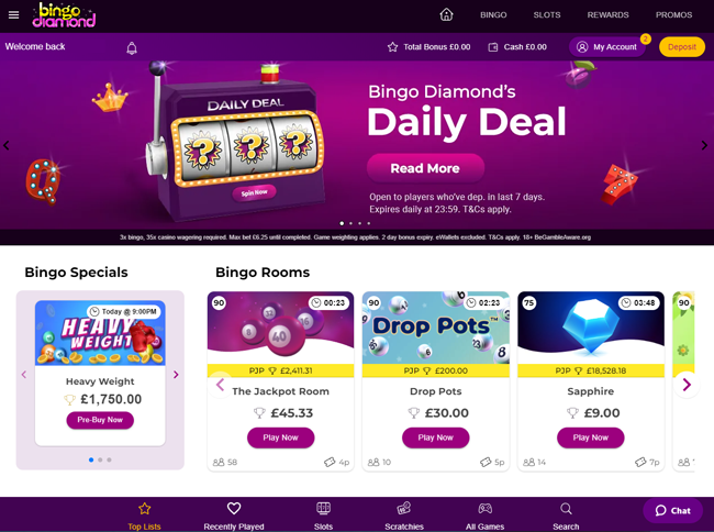 Homepage lobby screenshot