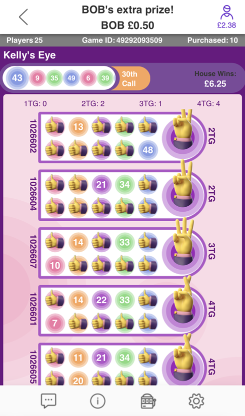 Best Odds Bingo game screenshot